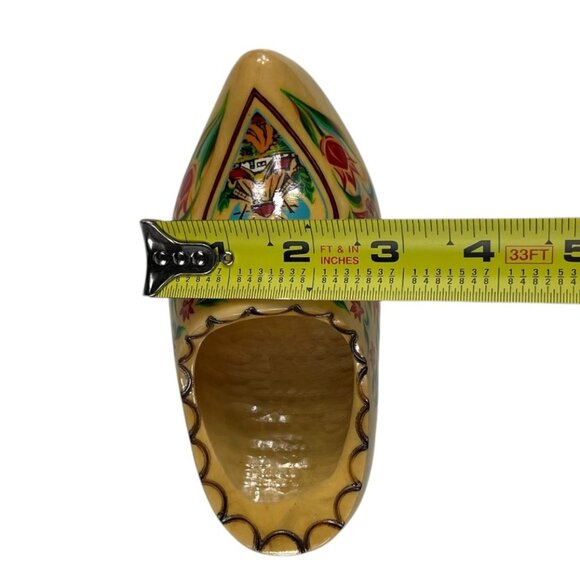 VTG Holland Wall Mountable Hand-Painted Wooden Clog & Shoe Brush 6.5" Length - Picture 14 of 16